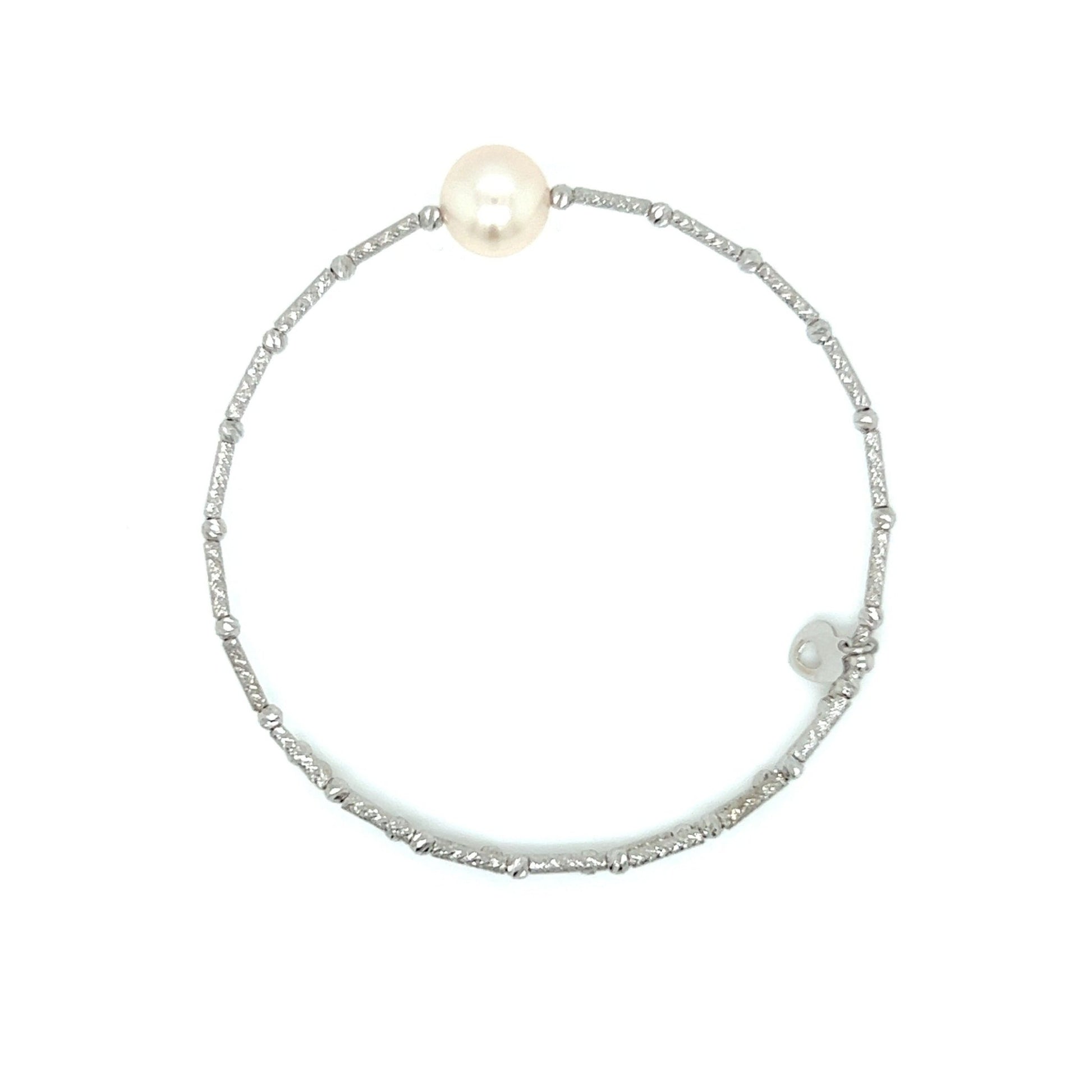 Single Akoya Pearl Flexi Bangle - JMW Jewelry Wholesale