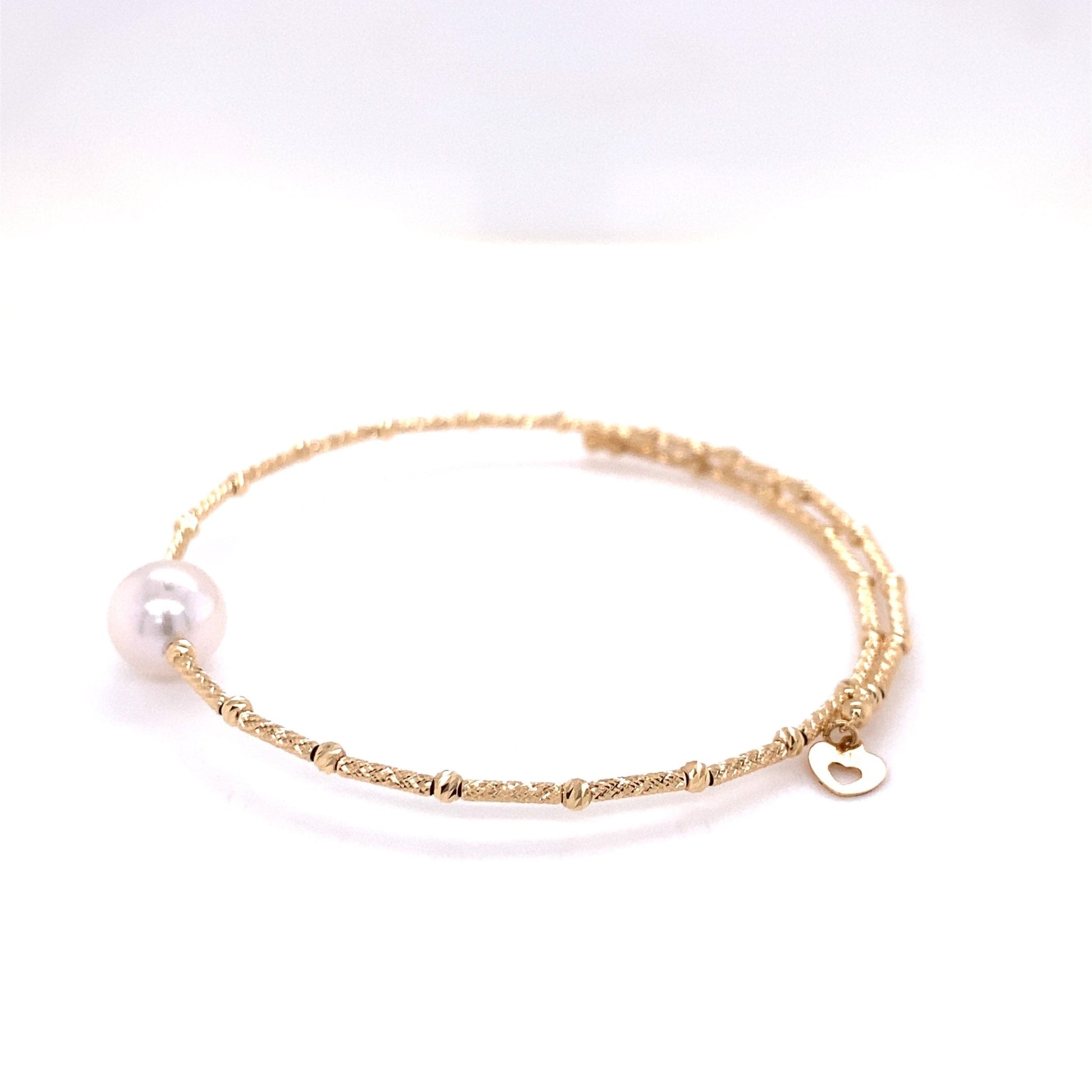 Single Akoya Pearl Flexi Bangle - JMW Jewelry Wholesale