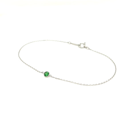 Single Bubble Green Garnet Bracelet - JMW Jewelry Wholesale