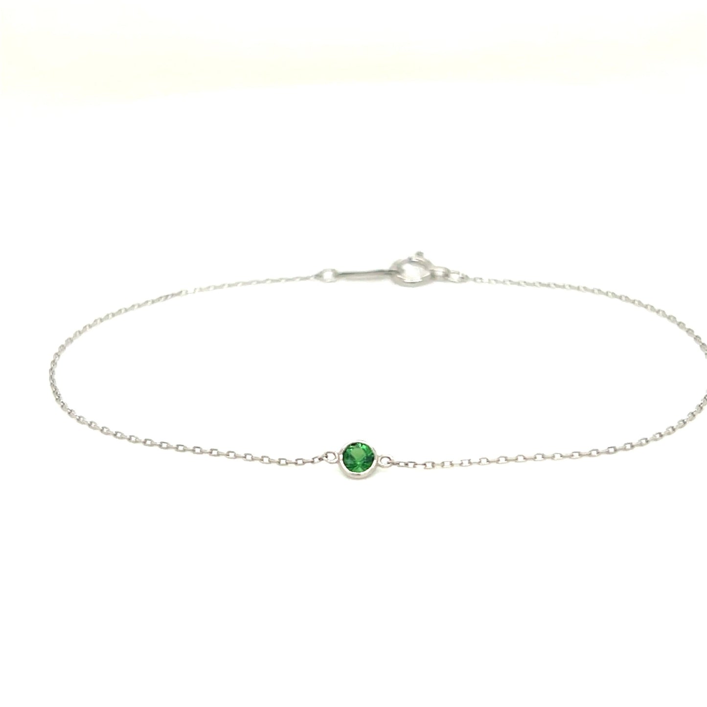Single Bubble Green Garnet Bracelet - JMW Jewelry Wholesale