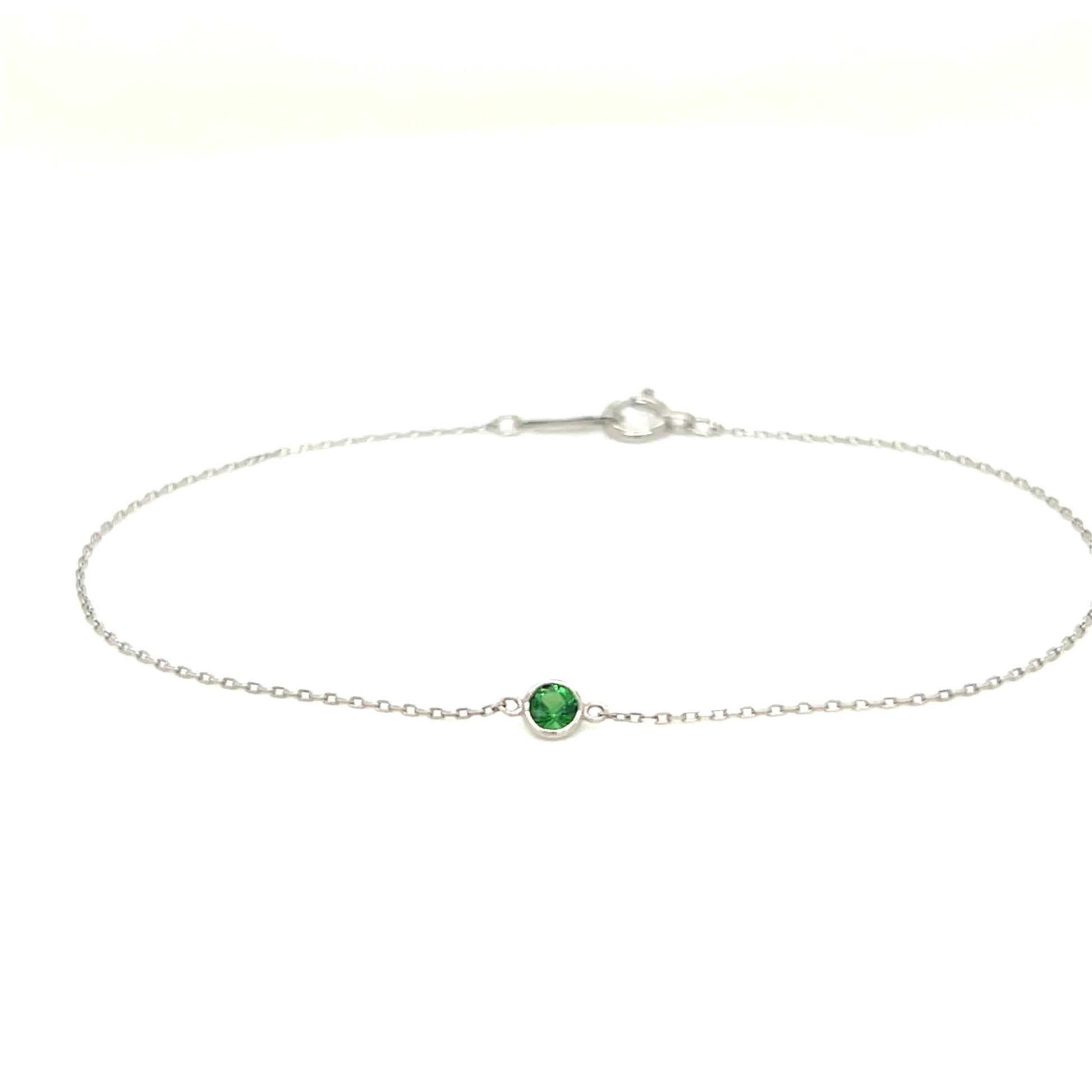 Single Bubble Green Garnet Bracelet - JMW Jewelry Wholesale