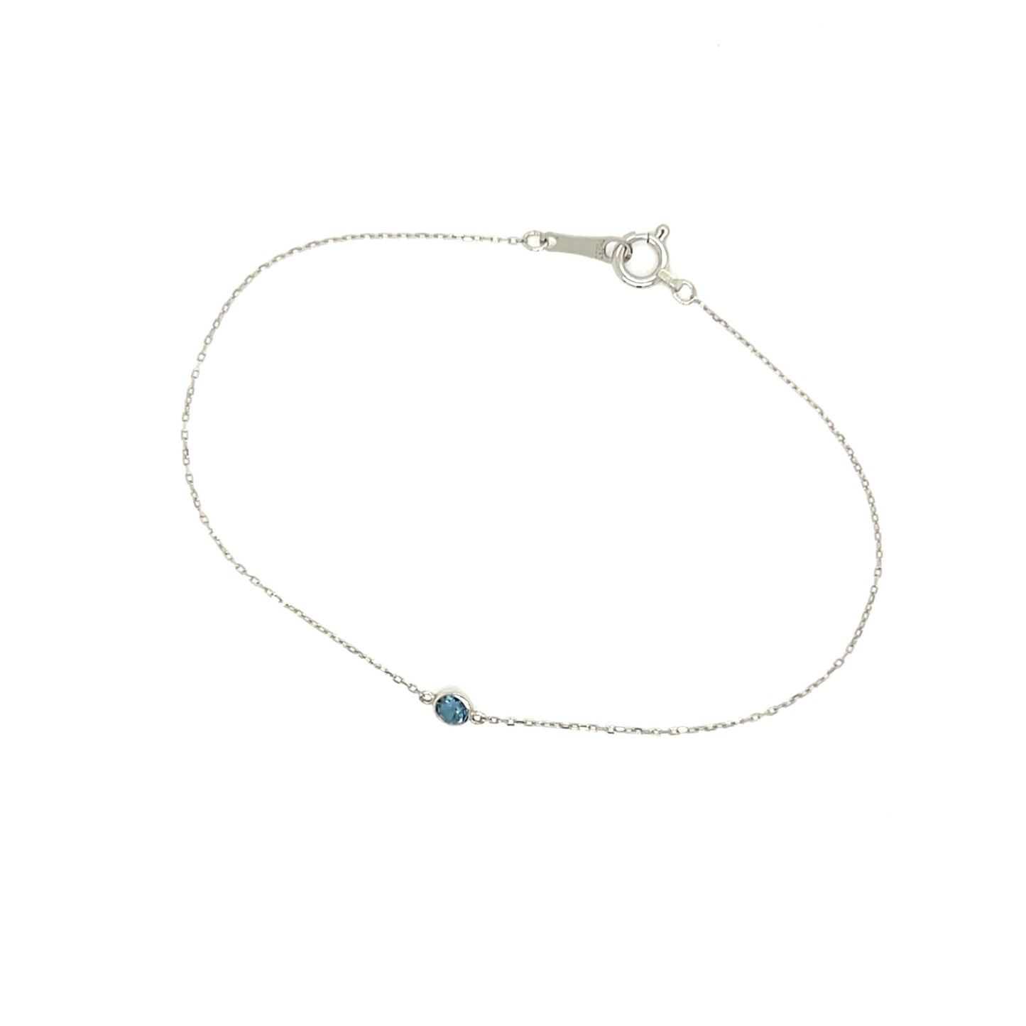 Single Bubble London Blue Topaz Bracelet - JMW Jewelry Wholesale