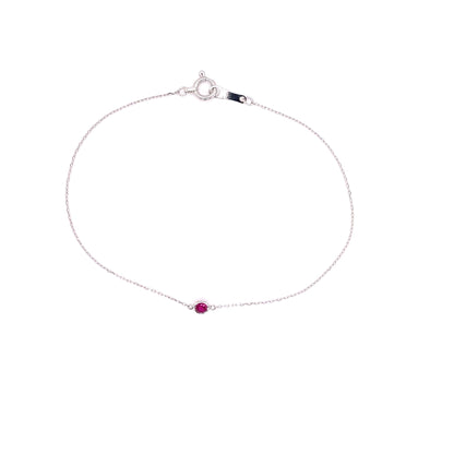 Single Bubble Ruby Bracelet 0.07ct - JMW Jewelry Wholesale