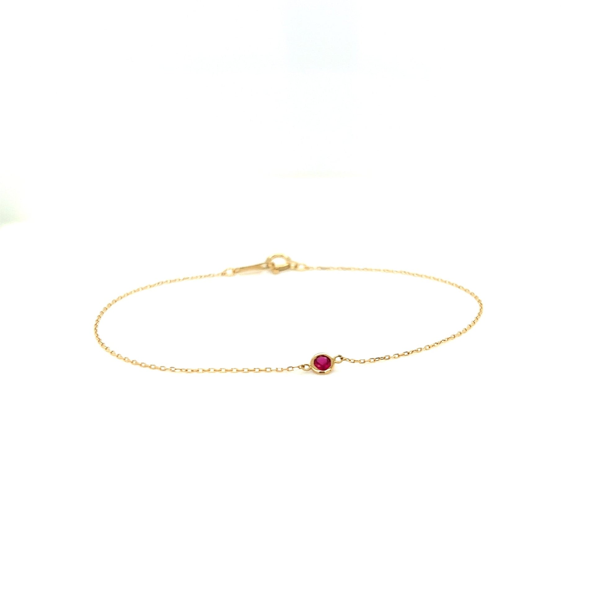 Single Bubble Ruby Bracelet 0.07ct - JMW Jewelry Wholesale