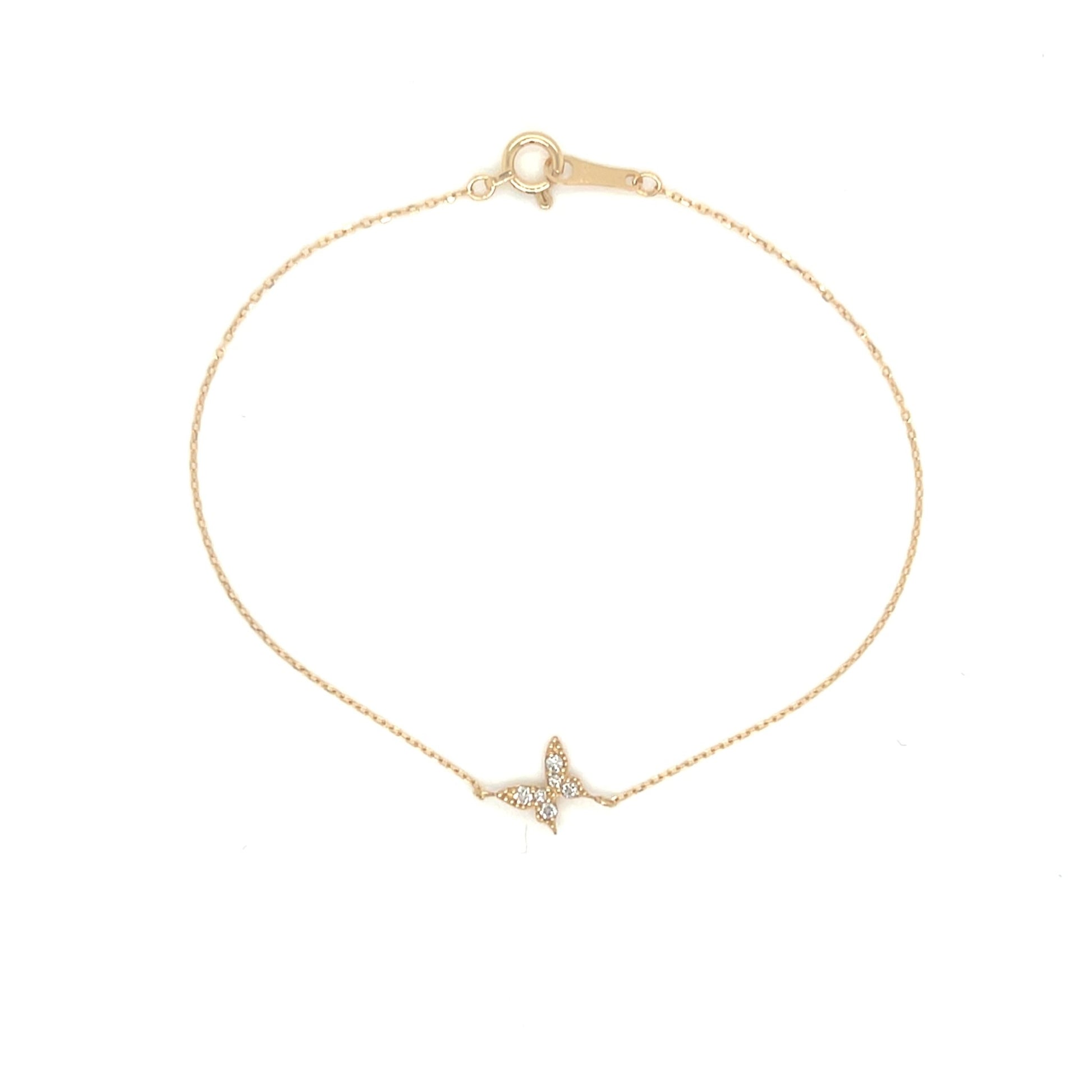 Single Butterfly Bracelet 0.05ct - JMW Jewelry Wholesale