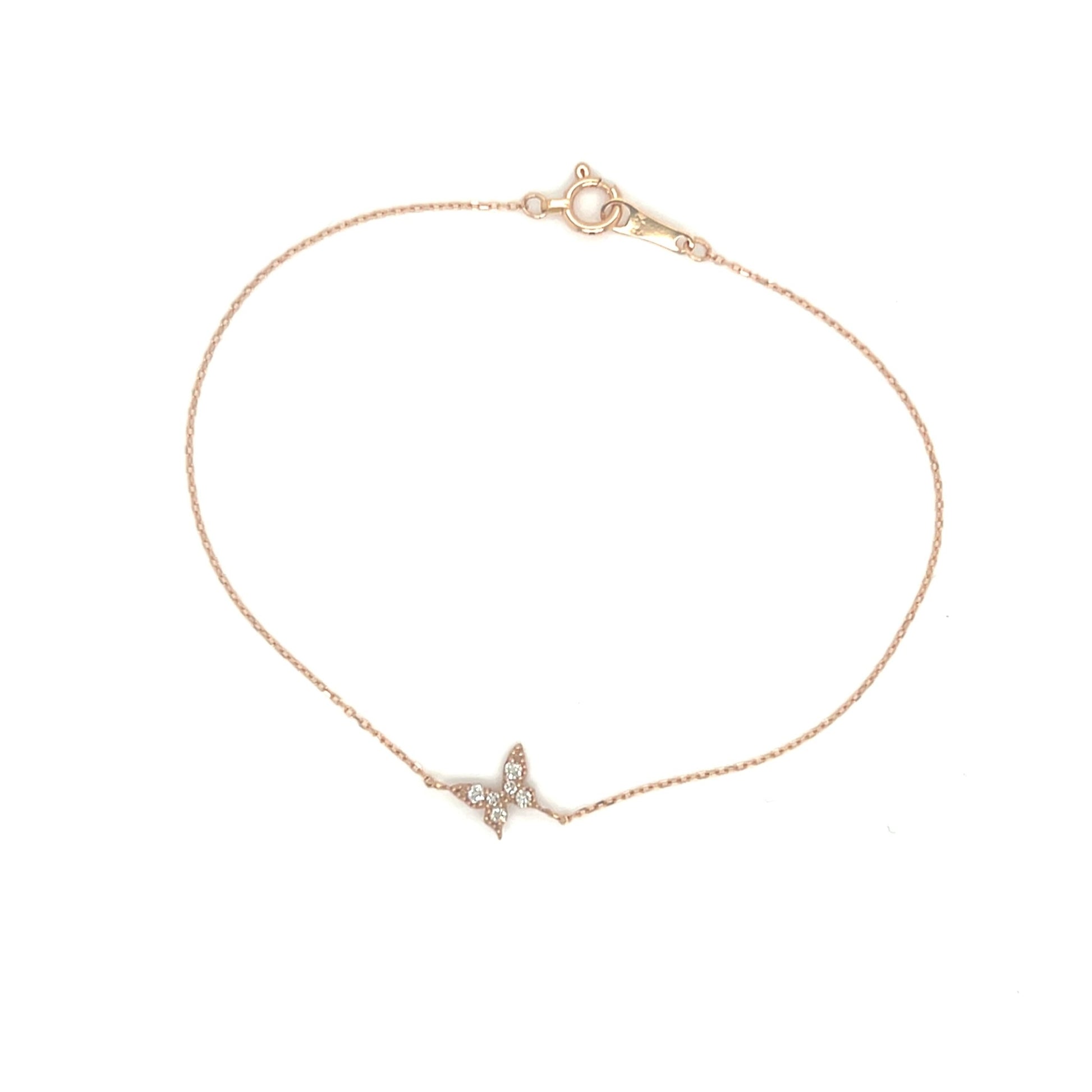 Single Butterfly Bracelet 0.05ct - JMW Jewelry Wholesale