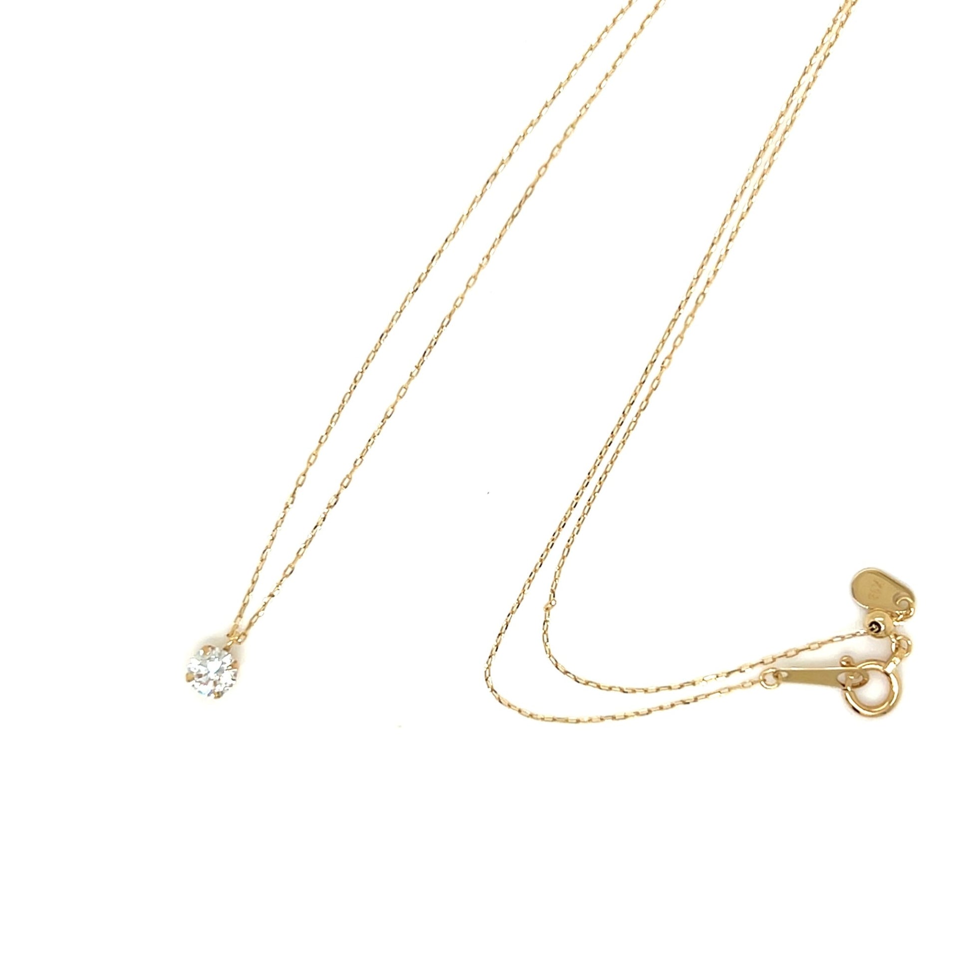 Single Dia 4 Prong Necklace 0.25ct - JMW Jewelry Wholesale