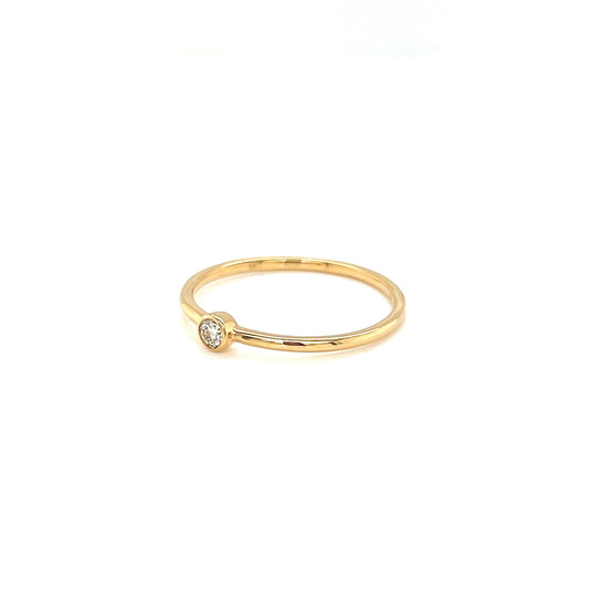 Single Dia Bezel Ring 0.07ct - JMW Jewelry Wholesale