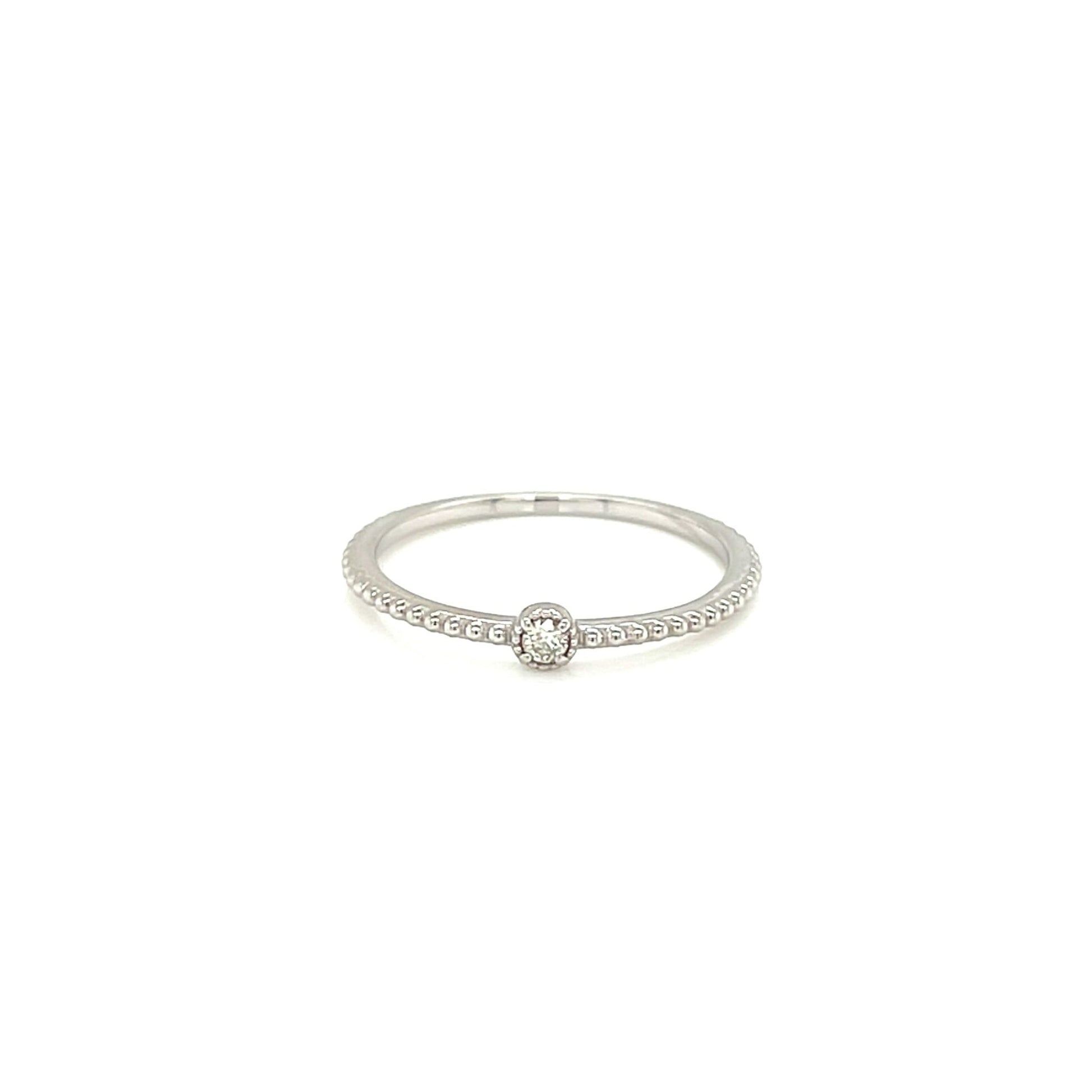 Single Dia Bezel Saw Ring 0.03ct - JMW Jewelry Wholesale
