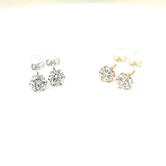 Single Dia Earrings 1.2ct - JMW Jewelry Wholesale