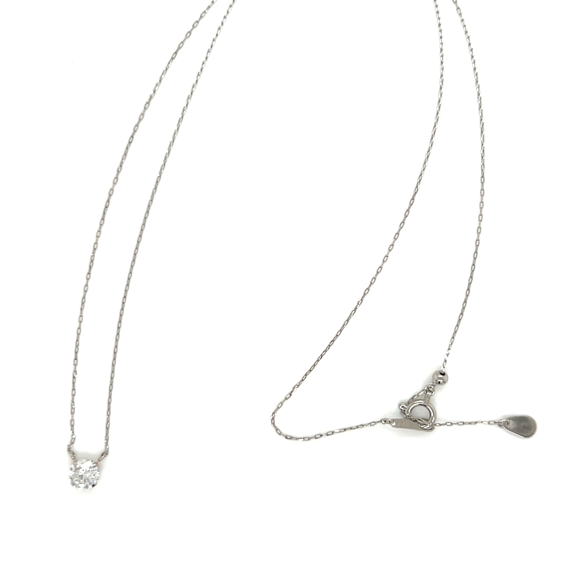 Single Dia Flat Loop 4 Prong Necklace 0.3ct - JMW Jewelry Wholesale