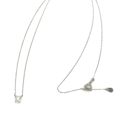Single Dia Flat Loop 4 Prong Necklace 0.3ct - JMW Jewelry Wholesale