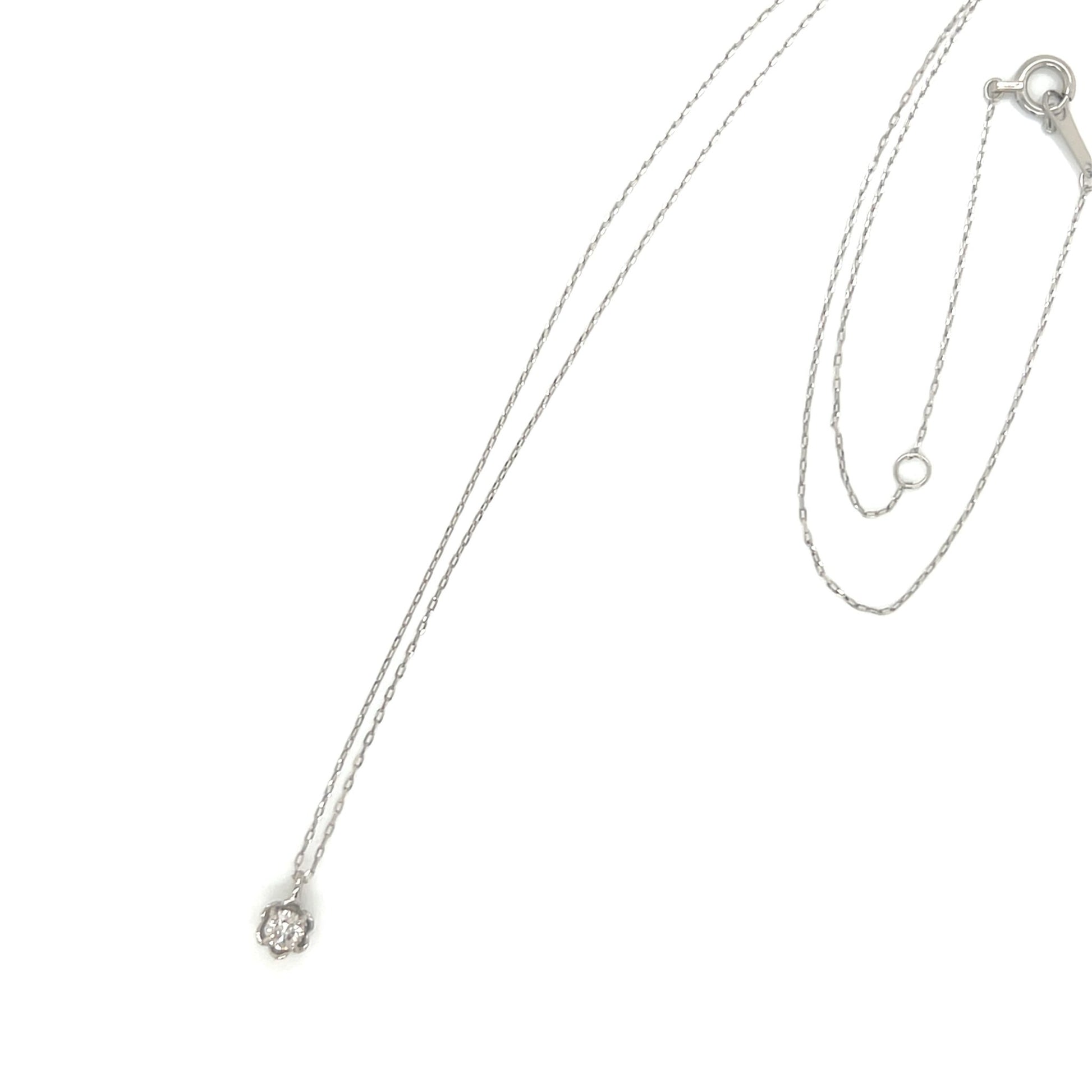 Single Dia Flower Necklace 0.1ct - JMW Jewelry Wholesale