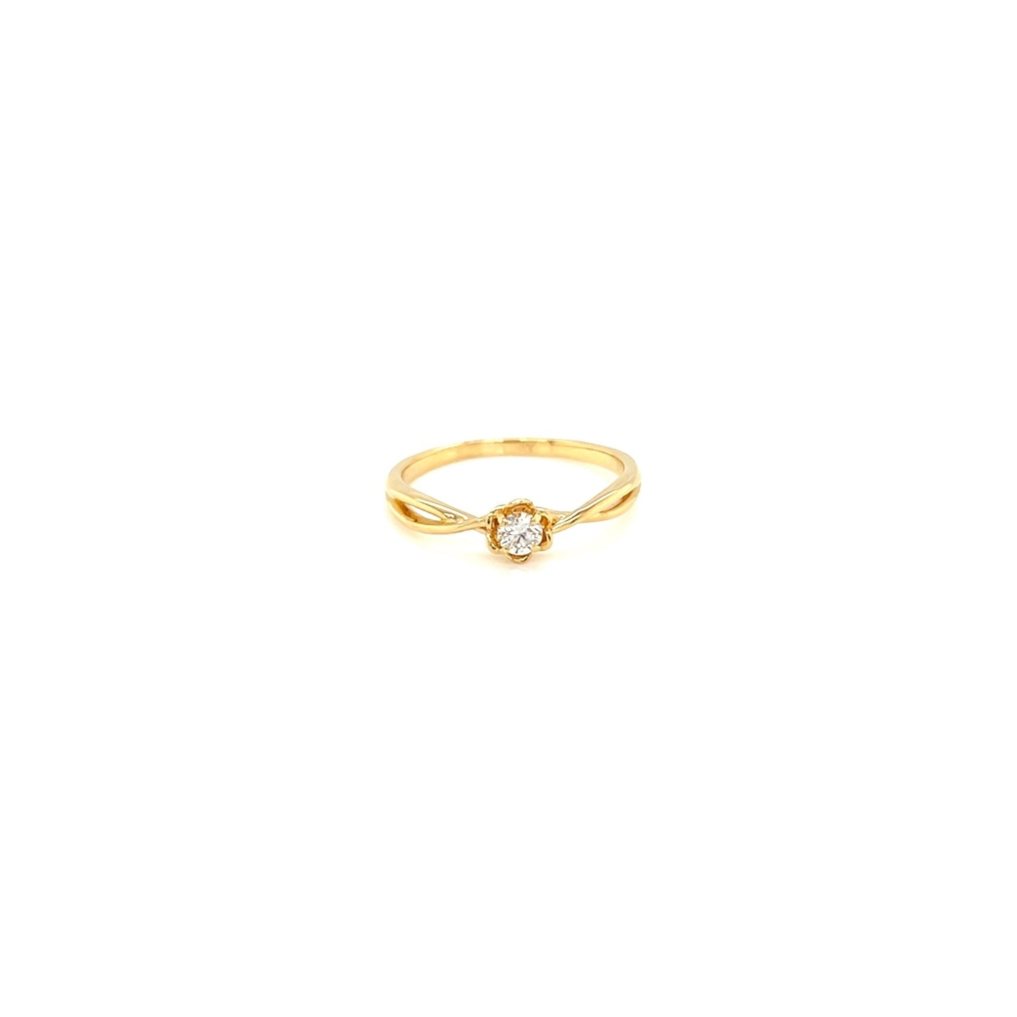 Single Dia Flower Ring 0.12ct - JMW Jewelry Wholesale
