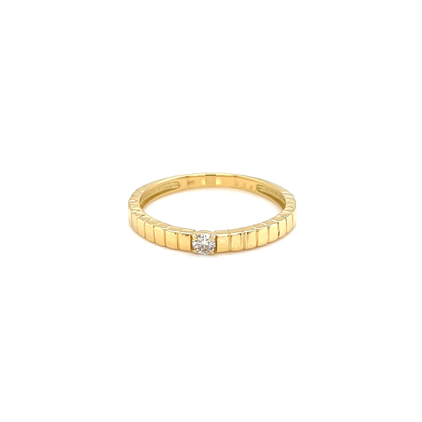 Single Dia Gold Line ring 0.06ct - JMW Jewelry Wholesale