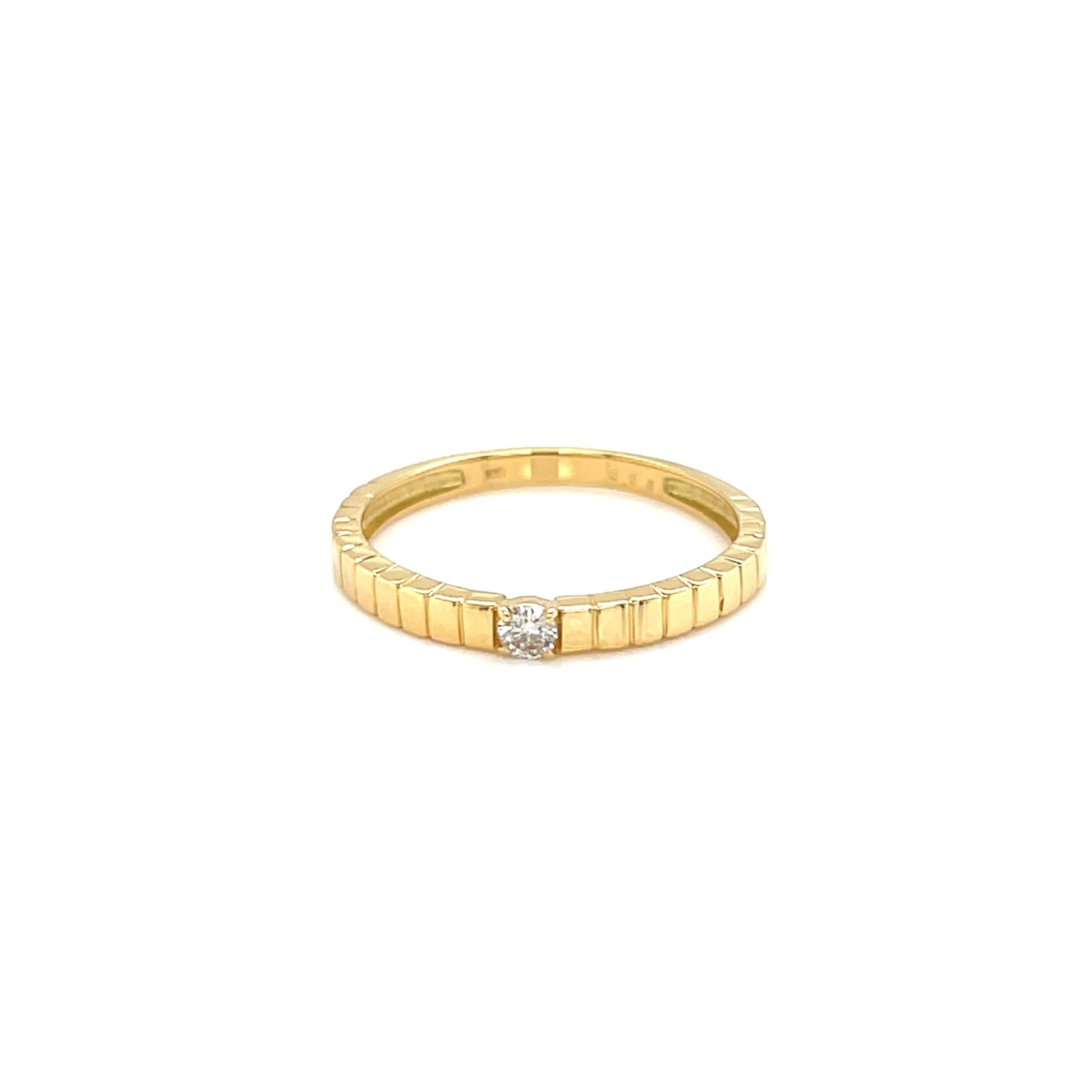 Single Dia Gold Line ring 0.06ct - JMW Jewelry Wholesale