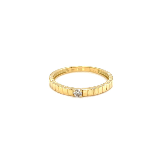 Single Dia Gold Line ring 0.06ct - JMW Jewelry Wholesale