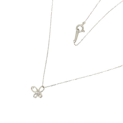 Single Dia Hollow Butterfly Necklace 0.01ct - JMW Jewelry Wholesale