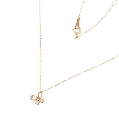 Single Dia Hollow Butterfly Necklace 0.01ct - JMW Jewelry Wholesale