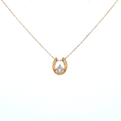 Single Dia Horseshoe Necklace 0.08ct - JMW Jewelry Wholesale