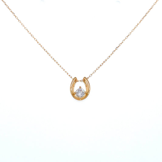 Single Dia Horseshoe Necklace 0.08ct - JMW Jewelry Wholesale