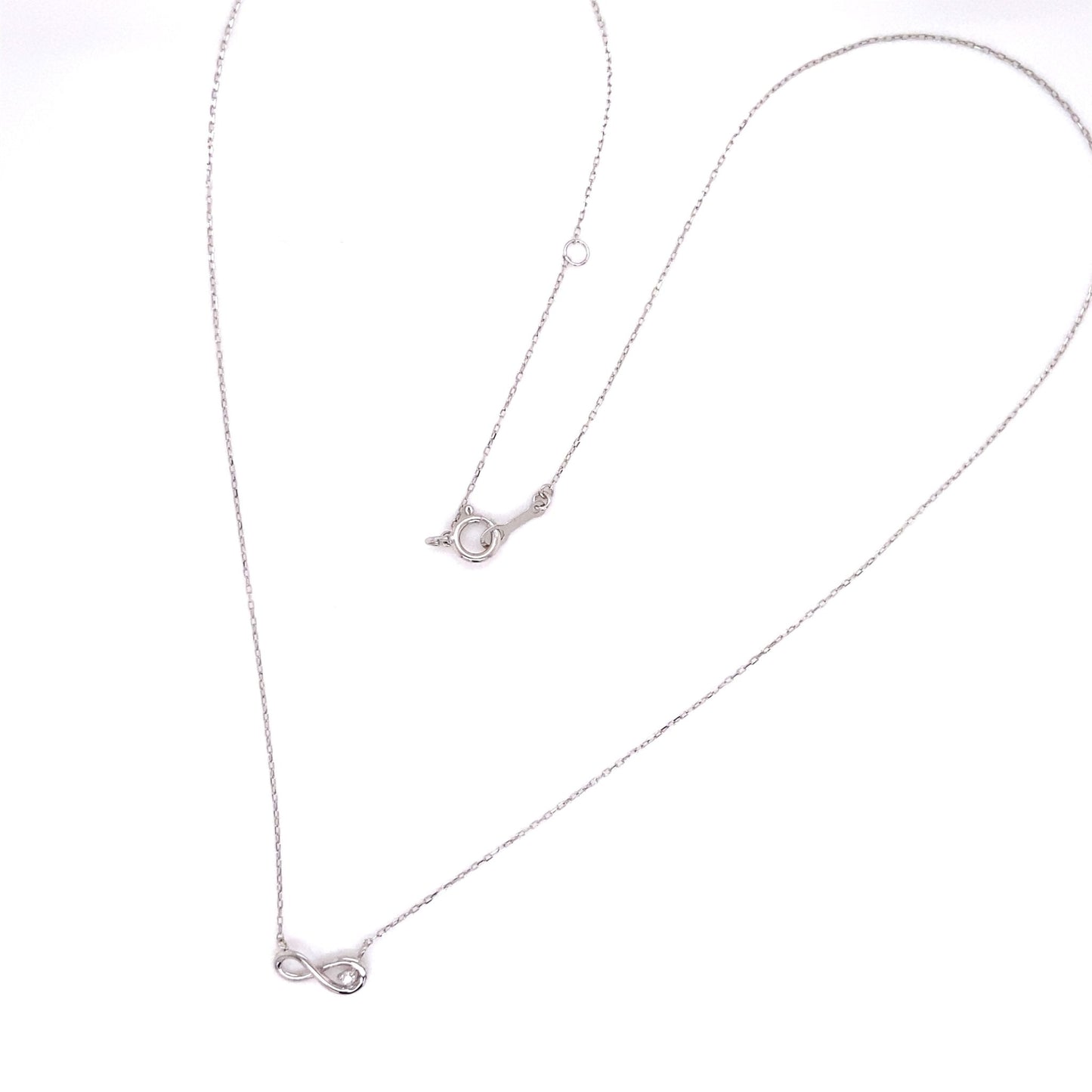 Single Dia Infinity Necklace 0.01ct - JMW Jewelry Wholesale