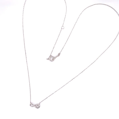 Single Dia Infinity Necklace 0.01ct - JMW Jewelry Wholesale