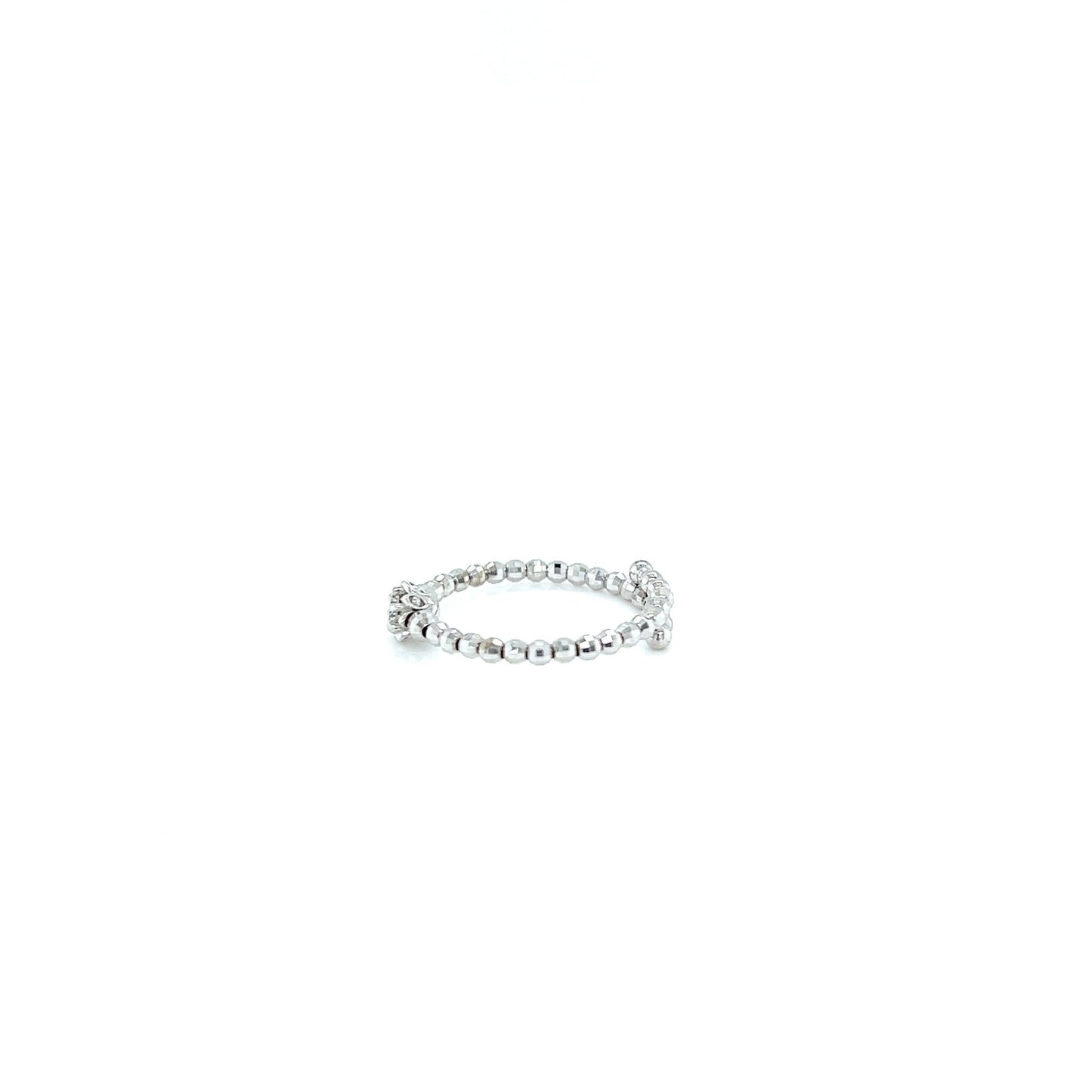 Single Diamond Flower Flexi Ring 0.08ct - JMW Jewelry Wholesale