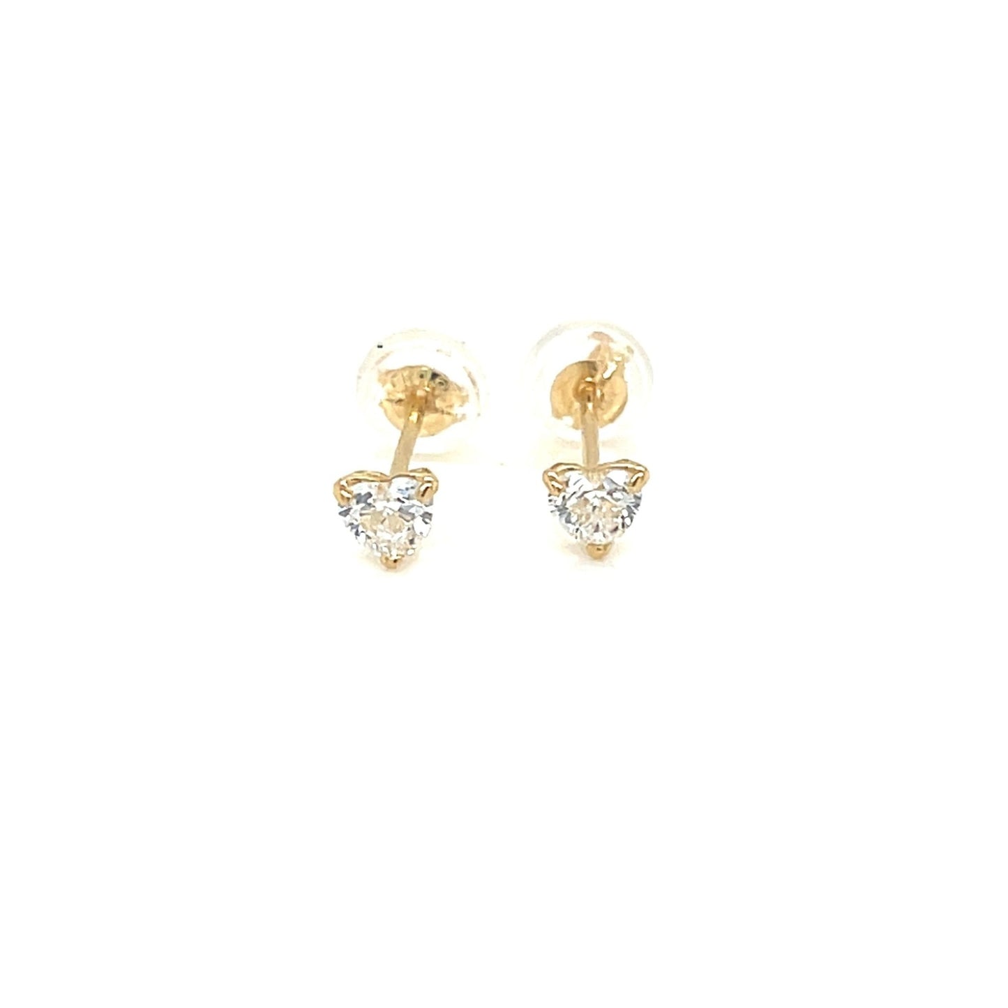 Single Heart Diamond Earrings 0.3ct - JMW Jewelry Wholesale