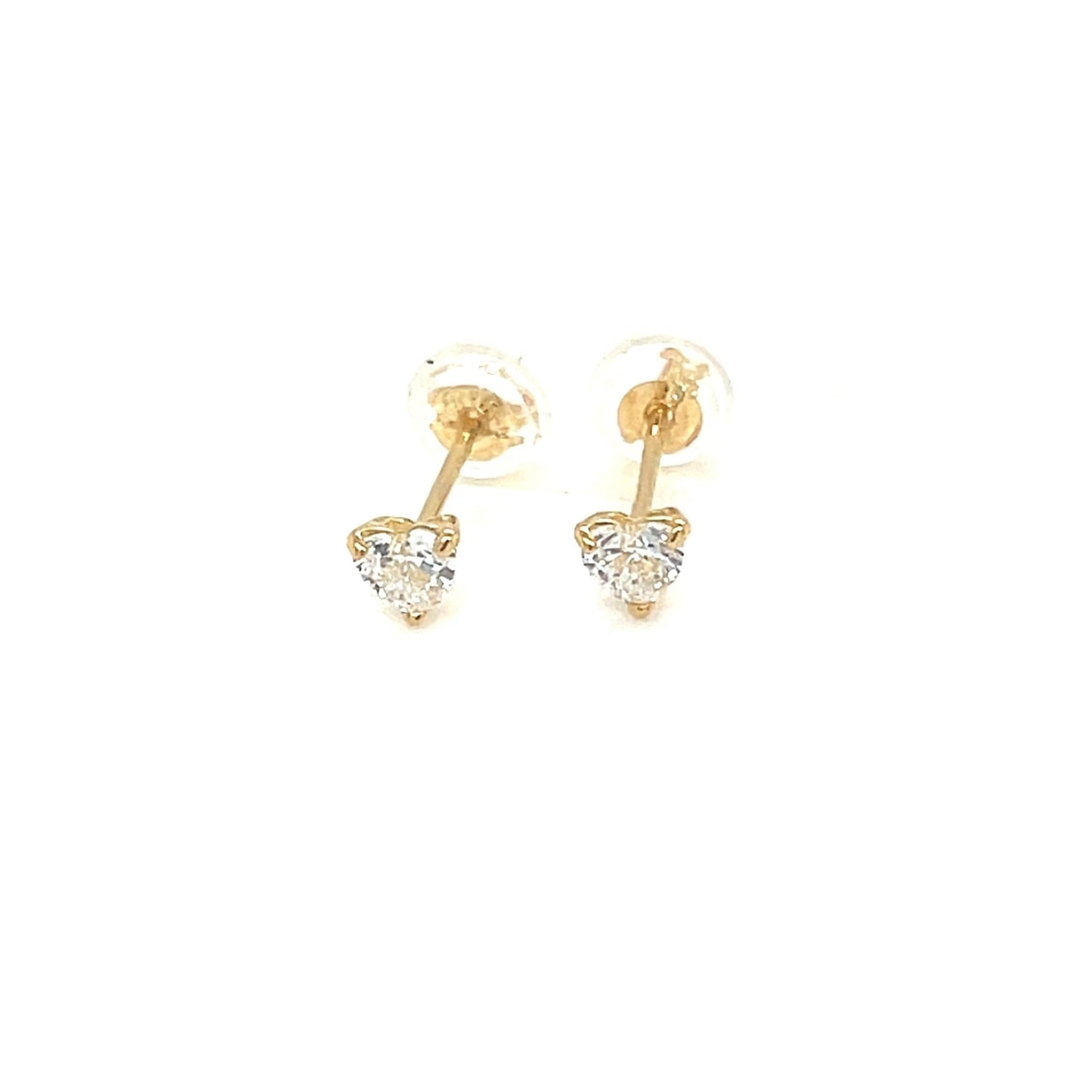 Single Heart Diamond Earrings 0.3ct - JMW Jewelry Wholesale