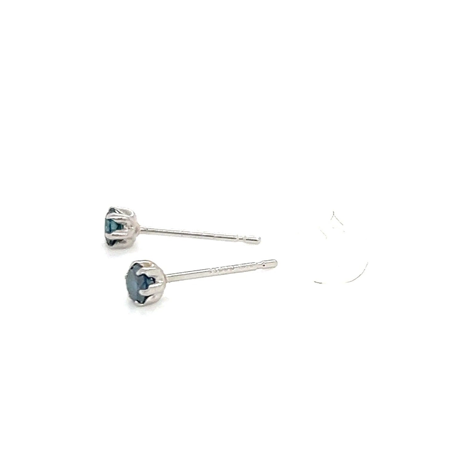 Single Treated Blue Dia Earrings 0.2ct - JMW Jewelry Wholesale