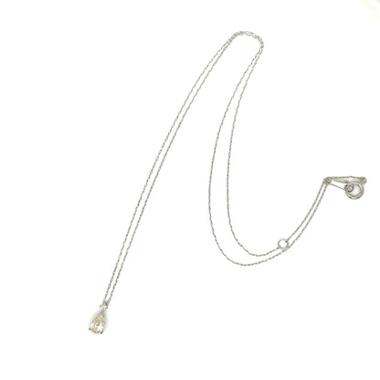 Slight Yellow diamond Pear Shape Necklace 0.23/0.01ct - JMW Jewelry Wholesale