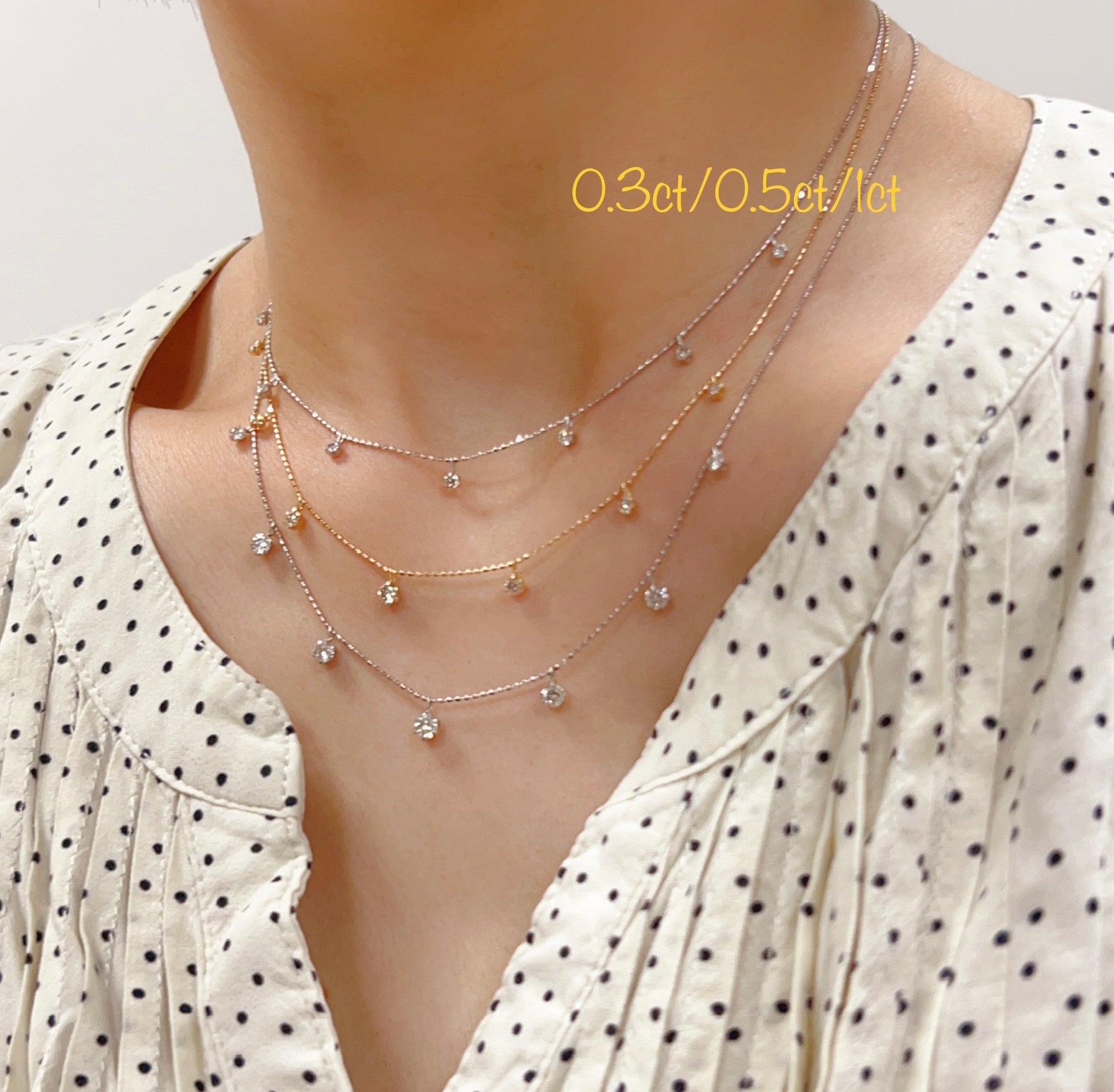 Station Necklace 1ct - JMW Jewelry Wholesale