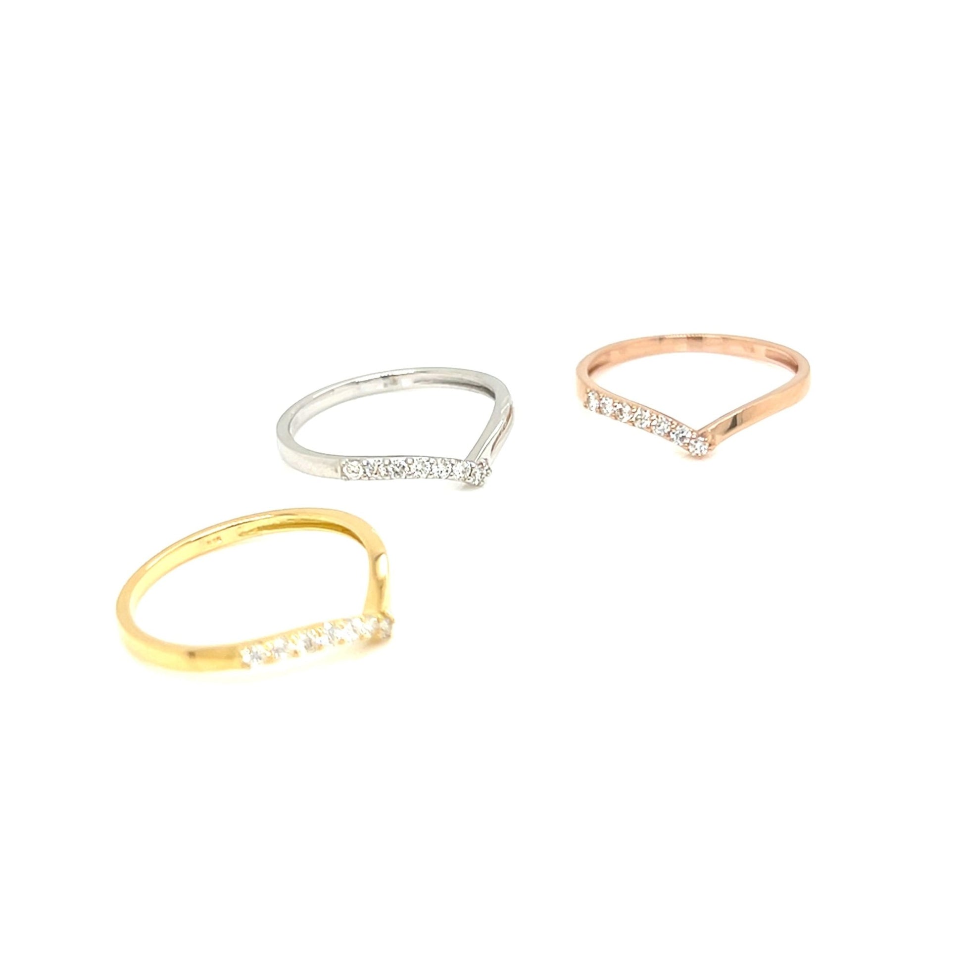Streamline Half Wave Ring 0.1ct - JMW Jewelry Wholesale