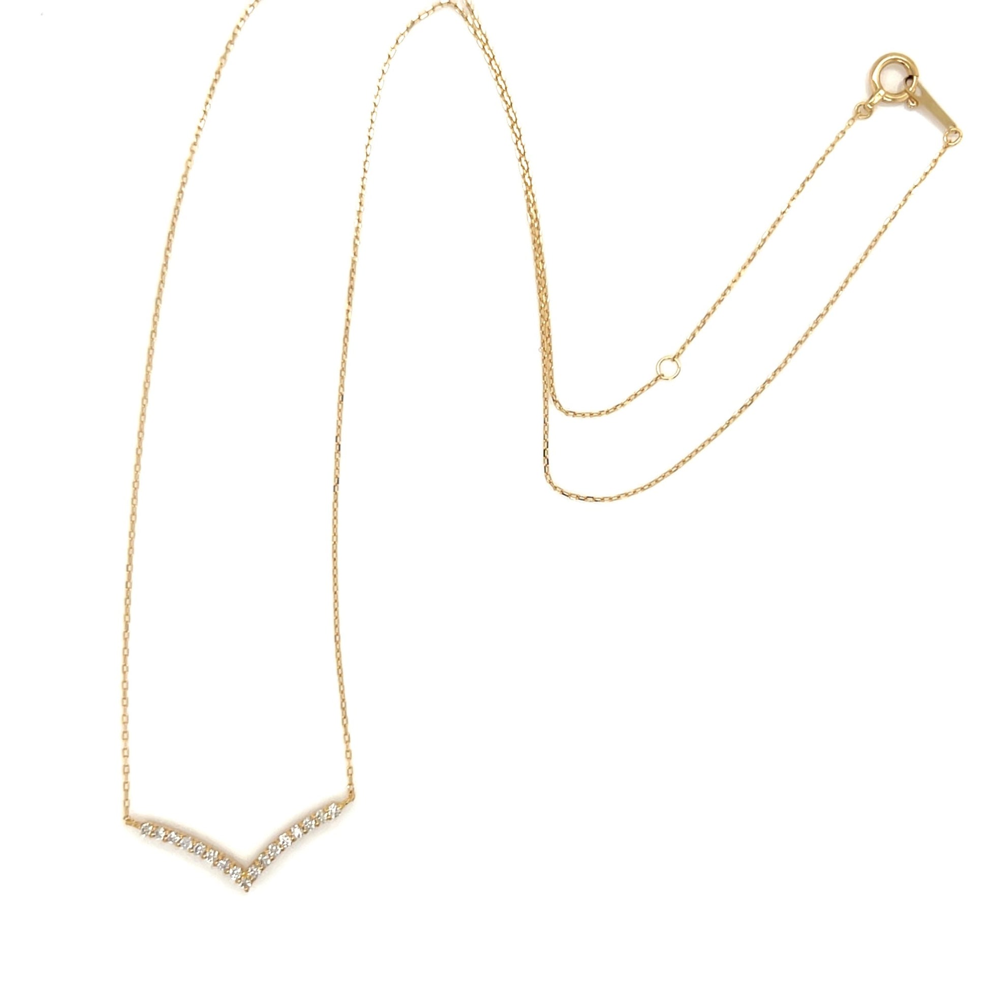 Streamline V Shape Necklace 0.15ct - JMW Jewelry Wholesale