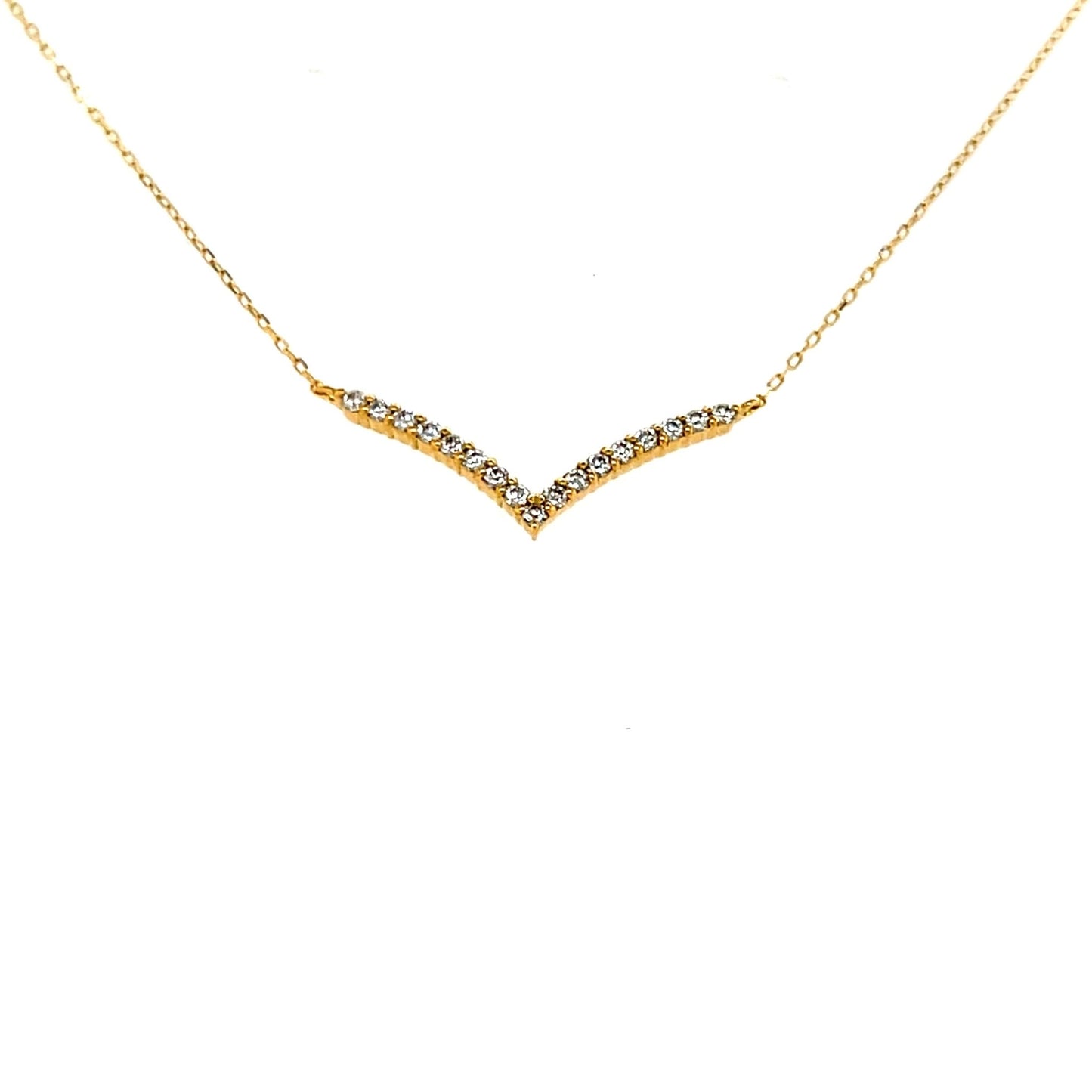 Streamline V Shape Necklace 0.15ct - JMW Jewelry Wholesale