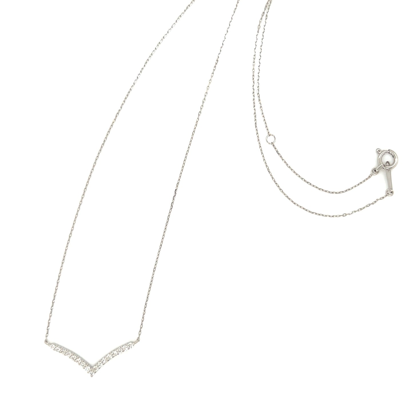 Streamline V Shape Necklace 0.15ct - JMW Jewelry Wholesale
