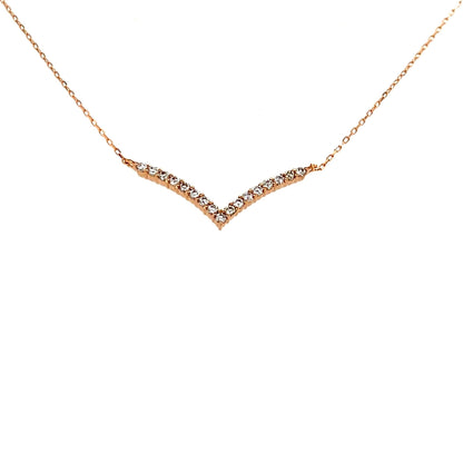 Streamline V Shape Necklace 0.15ct - JMW Jewelry Wholesale