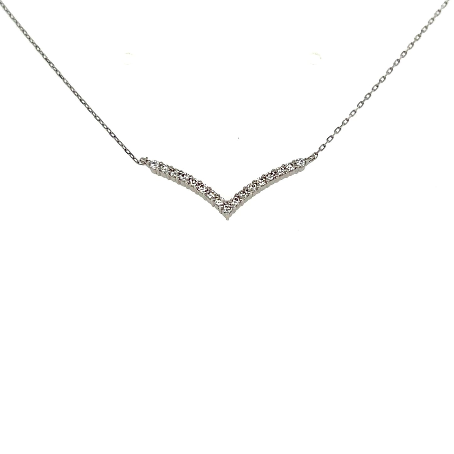 Streamline V Shape Necklace 0.15ct - JMW Jewelry Wholesale