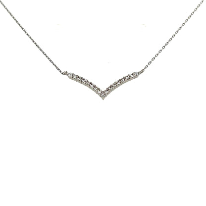 Streamline V Shape Necklace 0.15ct - JMW Jewelry Wholesale