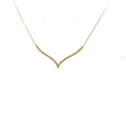 Streamline V Shape Necklace 0.2ct - JMW Jewelry Wholesale