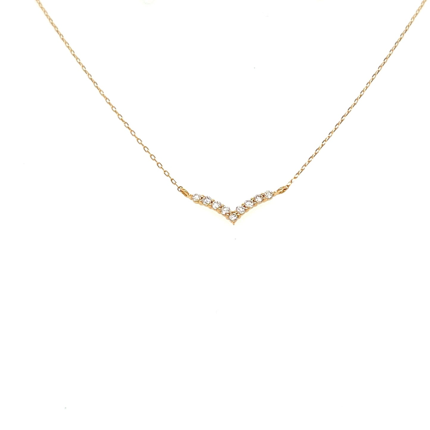 Streamline V Shape V Necklace 0.08ct - JMW Jewelry Wholesale