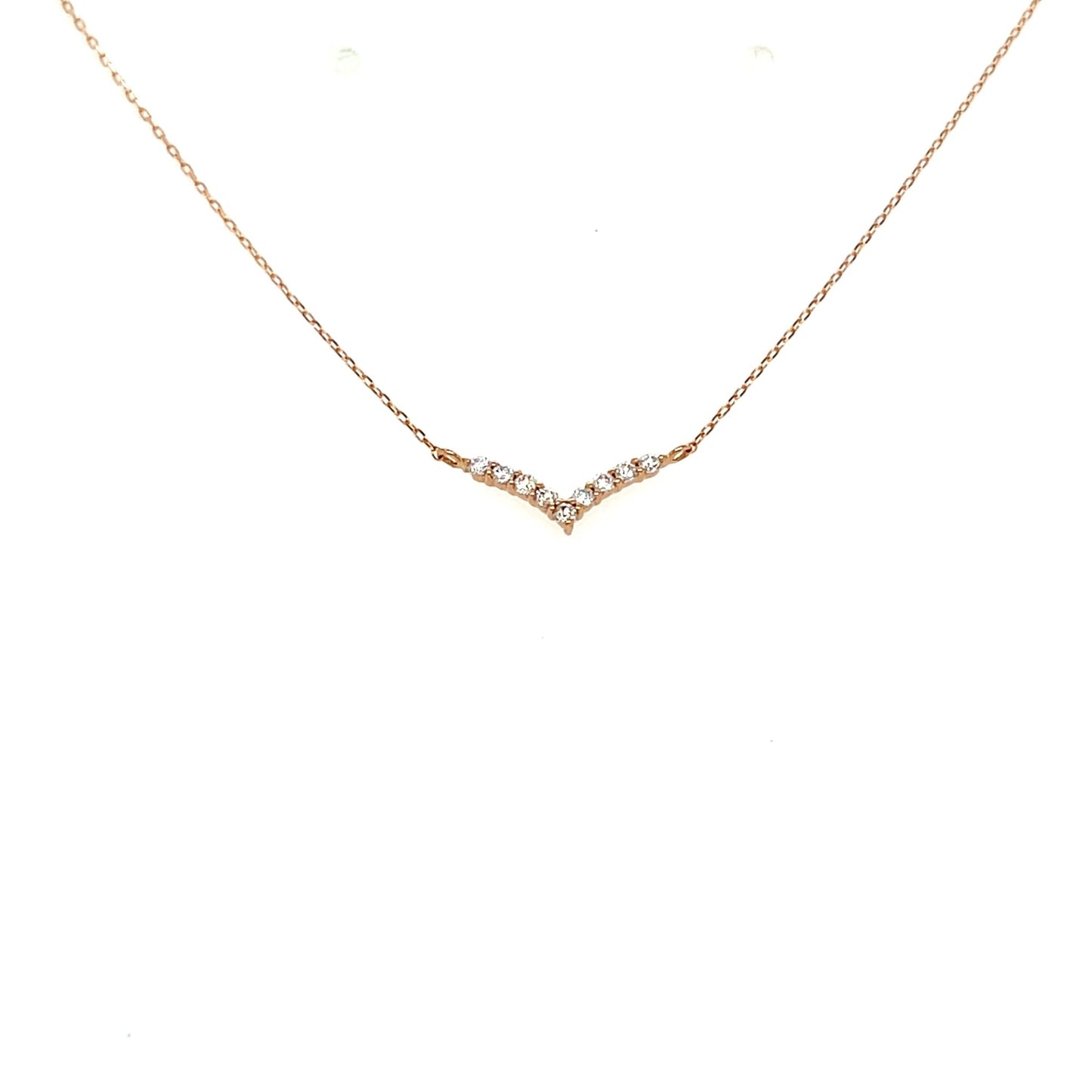 Streamline V Shape V Necklace 0.08ct - JMW Jewelry Wholesale