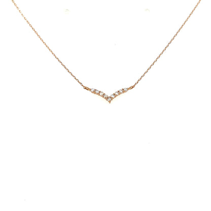 Streamline V Shape V Necklace 0.08ct - JMW Jewelry Wholesale