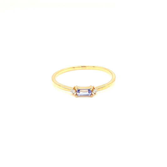 Tanzanite Baguette with Dia Ring 0.02ct - JMW Jewelry Wholesale