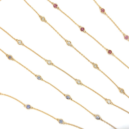 Tanzanite Bubble Station Necklace - JMW Jewelry Wholesale