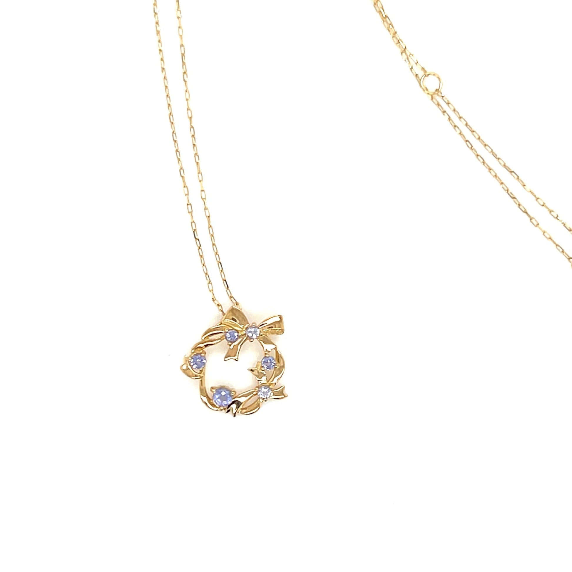 Tanzanite Ribbon Wreath Necklace 0.1ct - JMW Jewelry Wholesale