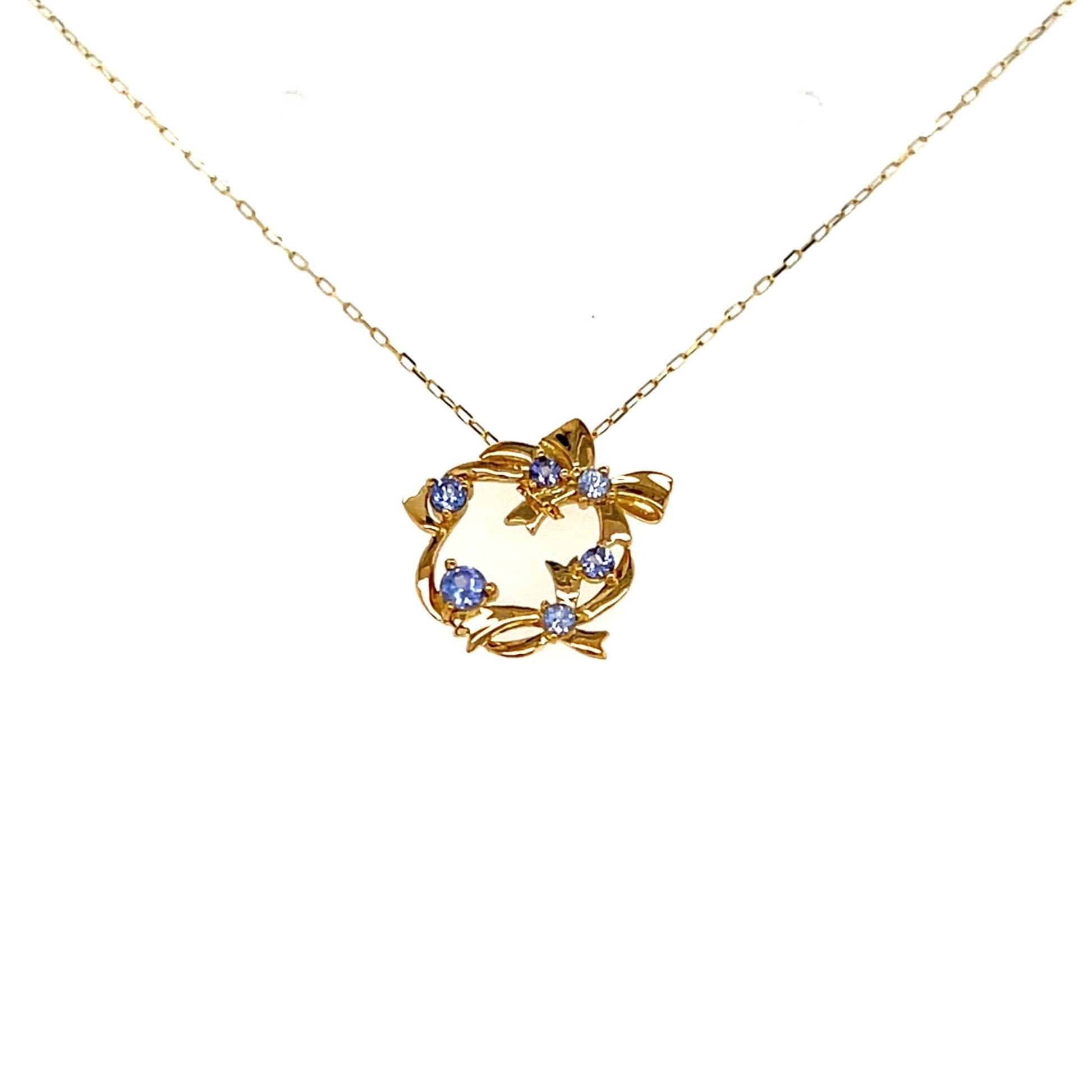 Tanzanite Ribbon Wreath Necklace 0.1ct - JMW Jewelry Wholesale