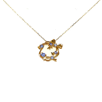 Tanzanite Ribbon Wreath Necklace 0.1ct - JMW Jewelry Wholesale