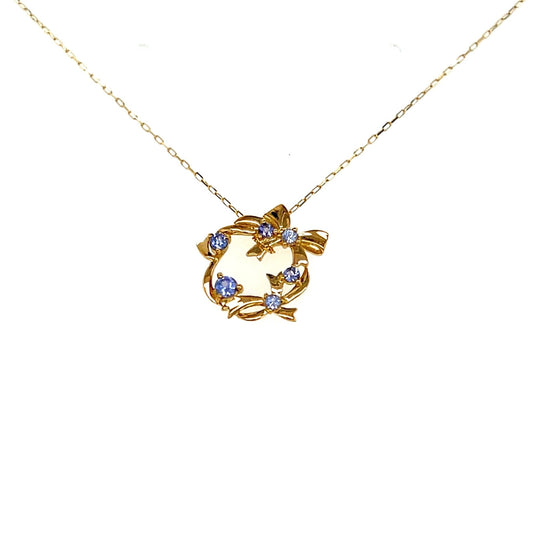 Tanzanite Ribbon Wreath Necklace 0.1ct - JMW Jewelry Wholesale
